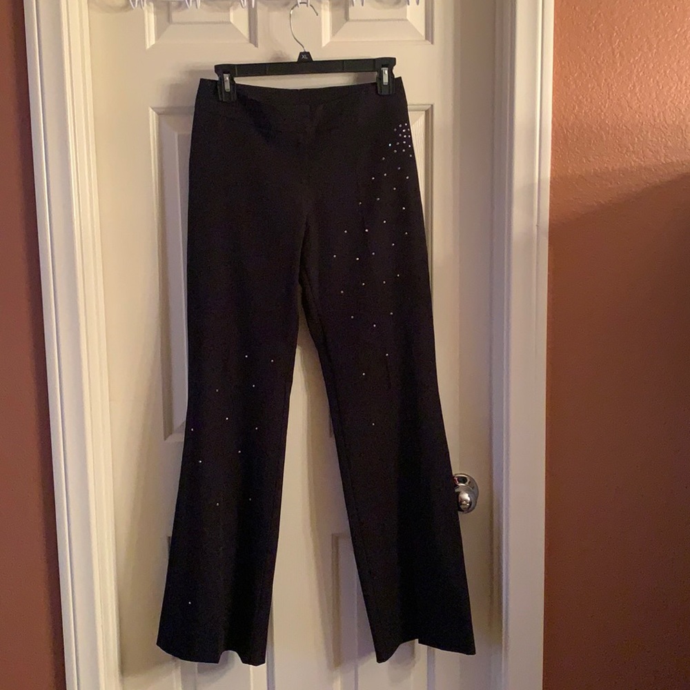 Black dress pants with sparkling jewels